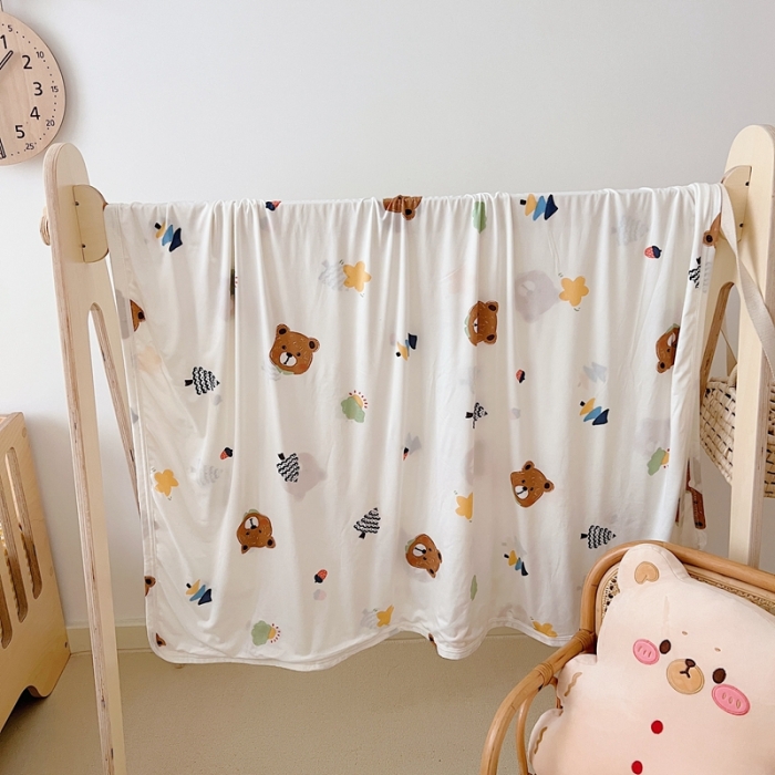 91家纺网 家纺一手货源 找家纺 星期八 2022新款凉感毯 小熊