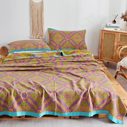 纱布之家 2022新款轻奢复古系纱布盖毯系列 菲梵-紫