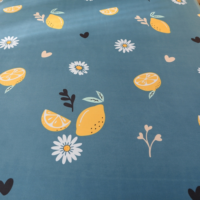 91家纺网 家纺一手货源 找家纺 美莱家纺 2022韩版小清新加厚磨毛床裙四件套 柠檬酸