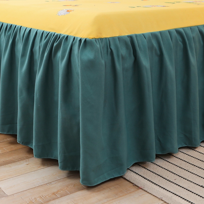 91家纺网 家纺一手货源 找家纺 美莱家纺 2022韩版小清新加厚磨毛床裙四件套 小雏菊