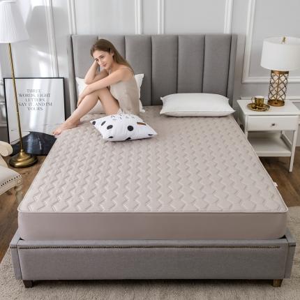 91家纺网 家纺一手货源 找家纺 （总）雪云美全棉纯色抗菌防螨夹棉床笠133*72纯棉可定制,白色,灰色,玉色