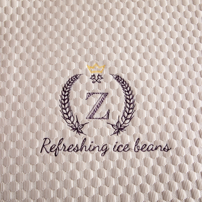 91家纺网 家纺一手货源 找家纺 凡客家居2022新款A类针织面料超凉感冰豆豆3D按摩冷感凉席 咖