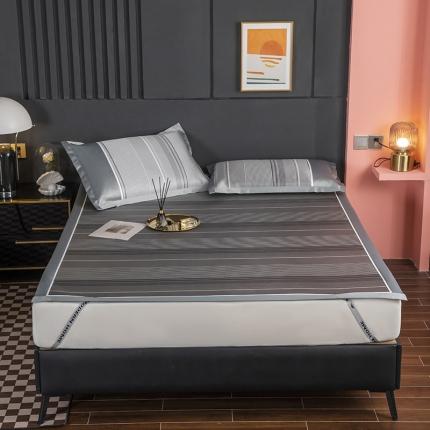 91家纺网 家纺一手货源 找家纺 （总）凡客 2022春夏新品碳光冰丝凉席印花提花宽边冰藤席学生宿舍