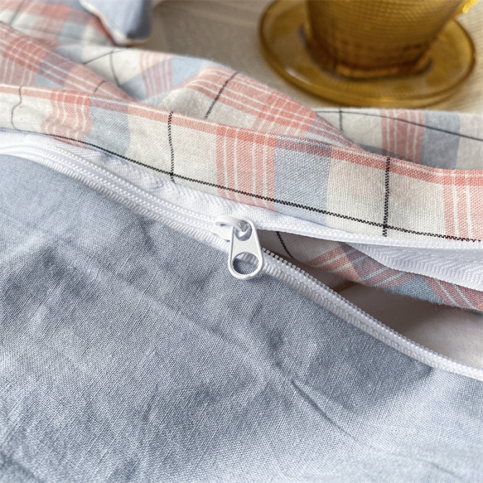 91家纺网 家纺一手货源 找家纺 蓝巢家纺 2022新款全棉色织水洗棉-被套 贝拉粉