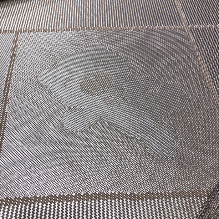 91家纺网 家纺一手货源 找家纺 凡客 2022春夏新品宽边刺绣提花冰藤养生乳胶凉席三件套 魔方-紫金