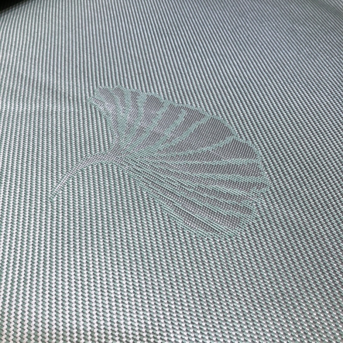 91家纺网 家纺一手货源 找家纺 凡客 2022春夏新品宽边刺绣提花冰藤养生乳胶凉席三件套 银杏叶-水绿