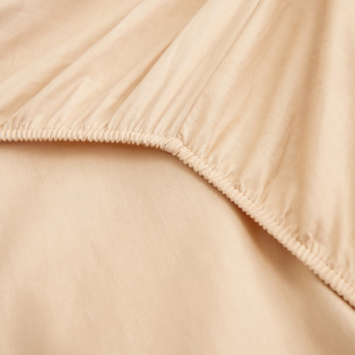 91家纺网 家纺一手货源 找家纺 艾可可家纺2024新款40支13372全棉纯色单床笠 奶茶色