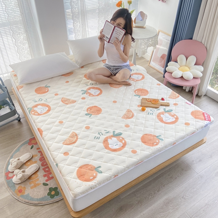 91家纺网 家纺一手货源 找家纺 鑫钰 2023新款小老虎印花抗菌床垫 桔子兔