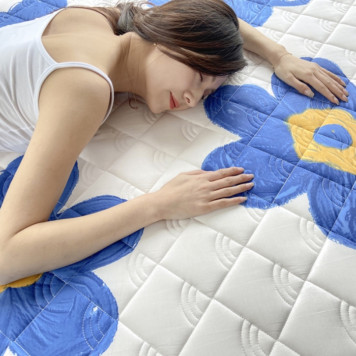 91家纺网 家纺一手货源 找家纺 鑫钰 2023新款小老虎印花抗菌床垫 奈思-兰