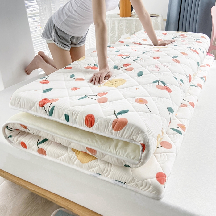 91家纺网 家纺一手货源 找家纺 鑫钰 2023新款小老虎印花抗菌床垫 樱桃小丸子