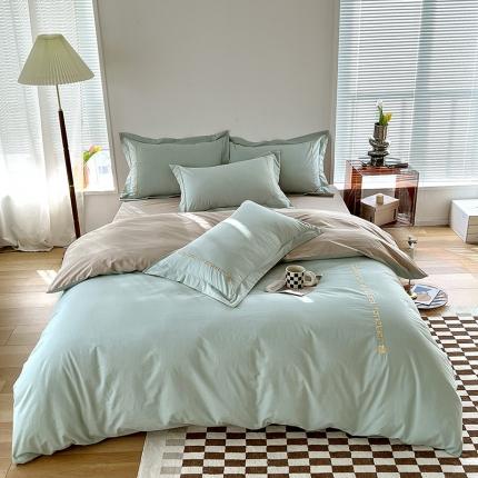 91家纺网 家纺一手货源 找家纺 （总）拼社 全棉水洗棉刺绣四件套纯棉床上用品-漫系列