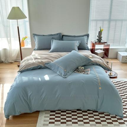 91家纺网 家纺一手货源 找家纺 （总）拼社 全棉水洗棉刺绣四件套纯棉床上用品-漫系列