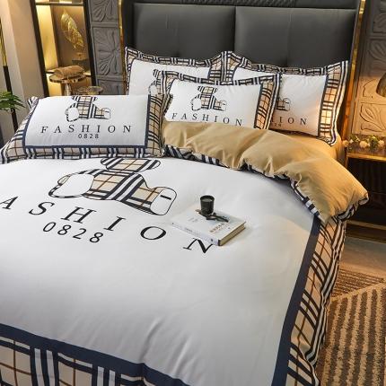 91家纺网 家纺一手货源 找家纺 （总）富之航 2023大版数码印花雅棉磨毛四件套