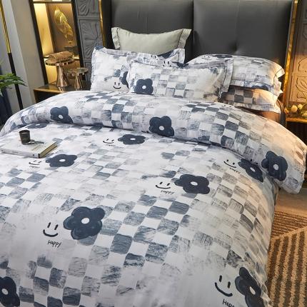 91家纺网 家纺一手货源 找家纺 （总）富之航 2023大版数码印花雅棉磨毛四件套