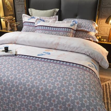 91家纺网 家纺一手货源 找家纺 （总）富之航 2023大版数码印花雅棉磨毛四件套