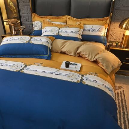 91家纺网 家纺一手货源 找家纺 （总）富之航 2023大版数码印花雅棉磨毛四件套