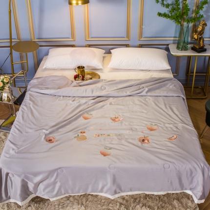 91家纺网 家纺一手货源 找家纺 （总）尚品本色 2023新款天丝绣花夏被夏凉被