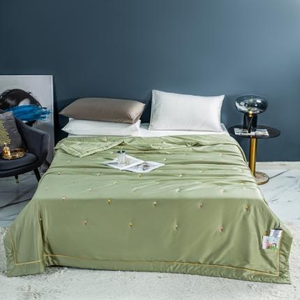 91家纺网 家纺一手货源 找家纺 （总）被靠被 2023新款莫代尔烟酰胺刺绣夏被冰激凌系列