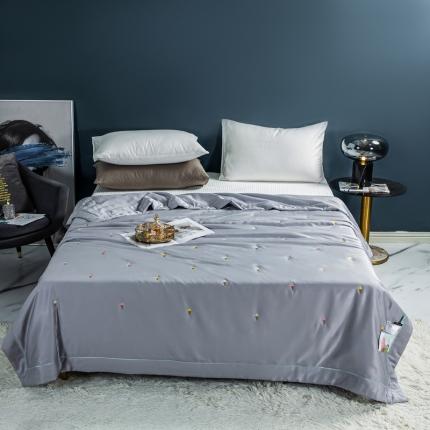 91家纺网 家纺一手货源 找家纺 （总）被靠被 2023新款莫代尔烟酰胺刺绣夏被冰激凌系列