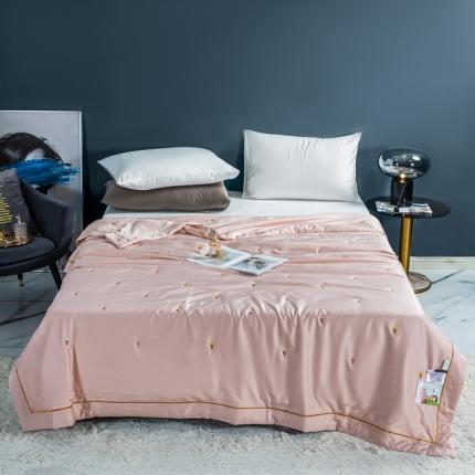 91家纺网 家纺一手货源 找家纺 （总）被靠被 2023新款莫代尔烟酰胺刺绣夏被冰激凌系列