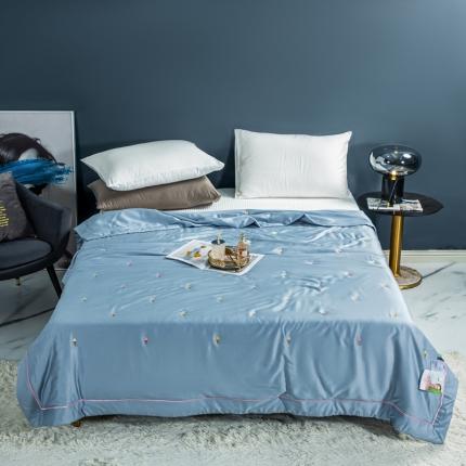 91家纺网 家纺一手货源 找家纺 （总）被靠被 2023新款莫代尔烟酰胺刺绣夏被冰激凌系列