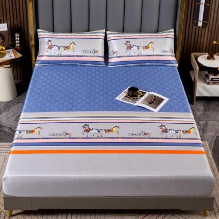 91家纺网 家纺一手货源 找家纺 （总）纽缦 2023新款冰丝凉席三件套床笠款