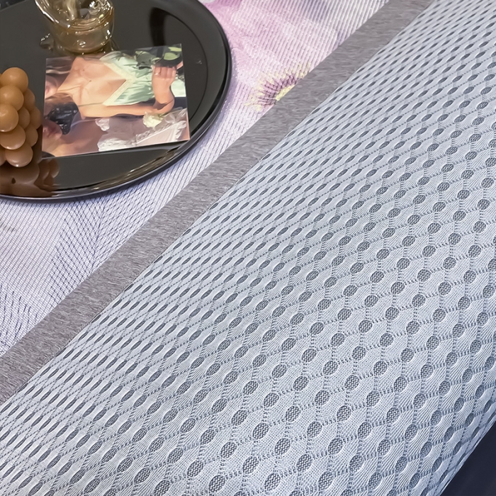 91家纺网 家纺一手货源 找家纺 安哆啦 2022新款600D加厚冰丝凉席 芍药紫