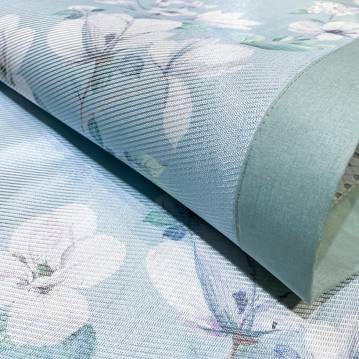 91家纺网 家纺一手货源 找家纺 安哆啦 2022新款600D加厚冰丝凉席 银莲蓝