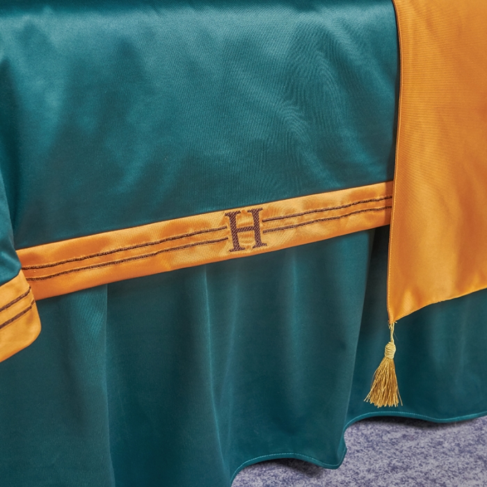 91家纺网 家纺一手货源 找家纺 不打烊家纺 2022欧洲尼美容床罩系列套件 春意盎然-孔雀蓝