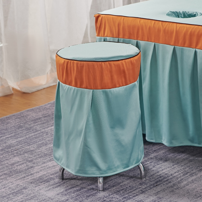 91家纺网 家纺一手货源 找家纺 不打烊家纺 2022欧洲尼美容床罩系列套件 春意盎然-浅绿色