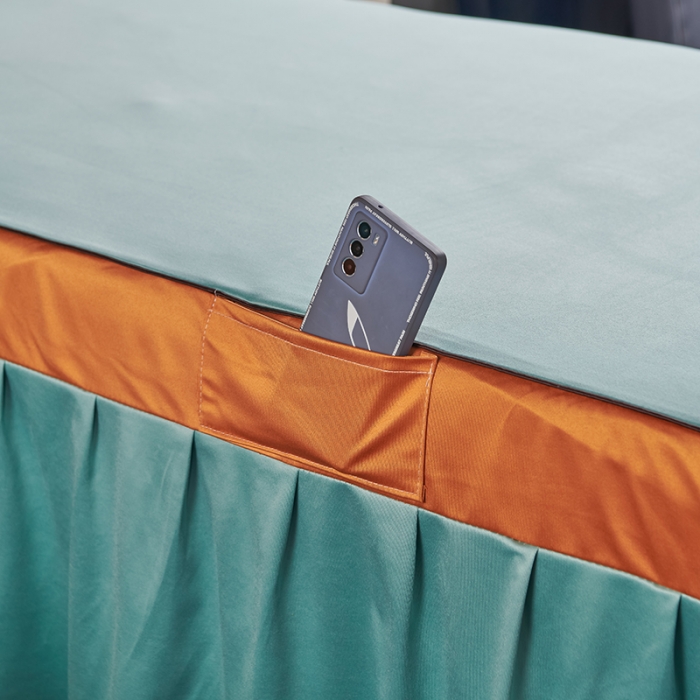 91家纺网 家纺一手货源 找家纺 不打烊家纺 2022欧洲尼美容床罩系列套件 春意盎然-浅绿色