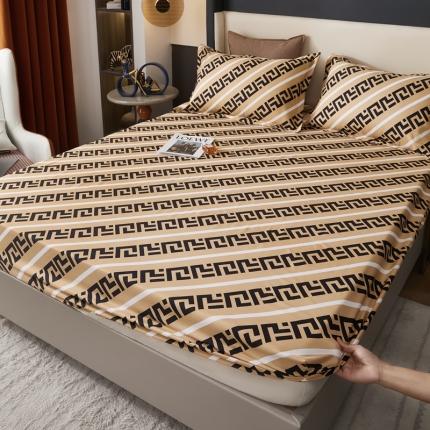 91家纺网 家纺一手货源 找家纺 衿成家纺 2025新款加厚纯色磨毛床笠 安妮