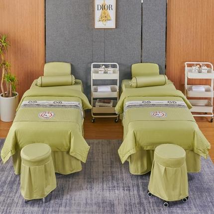 不打烊家纺 2022新款焕彩尼美容床罩系列套件-如约而至 如约而至-果绿