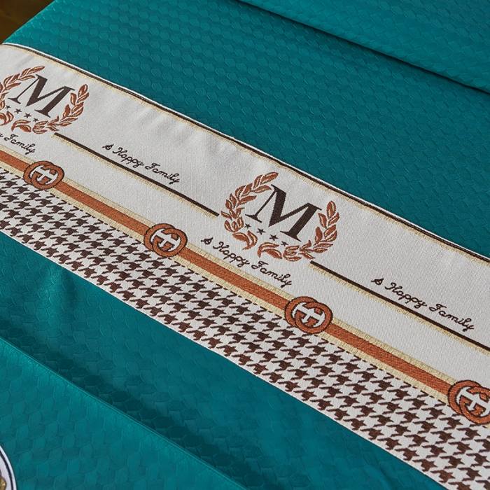 91家纺网 家纺一手货源 找家纺 不打烊家纺 2022新款焕彩尼美容床罩系列套件-如约而至 如约而至-孔雀蓝