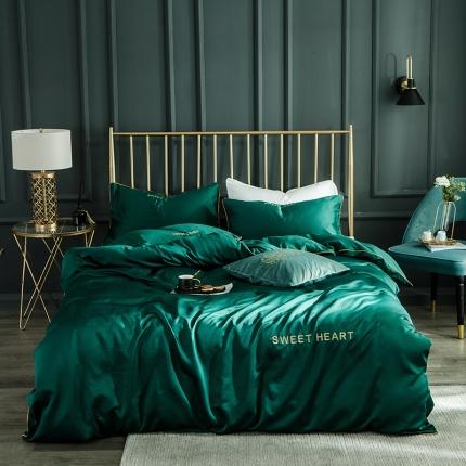 91家纺网 家纺一手货源 找家纺 （总）琪格格 2022新款水洗真丝刺绣四件套