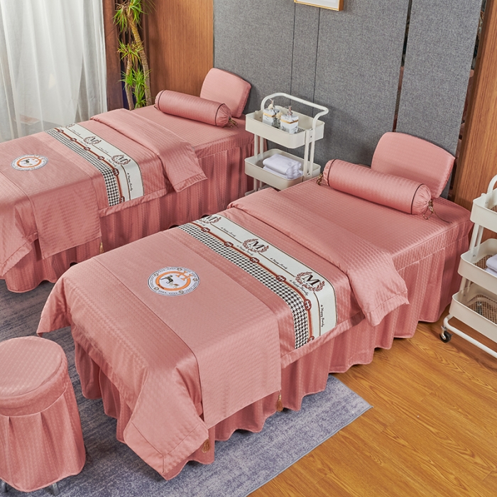 91家纺网 家纺一手货源 找家纺 不打烊家纺 2022新款焕彩尼美容床罩系列套件-如约而至 如约而至-玉色