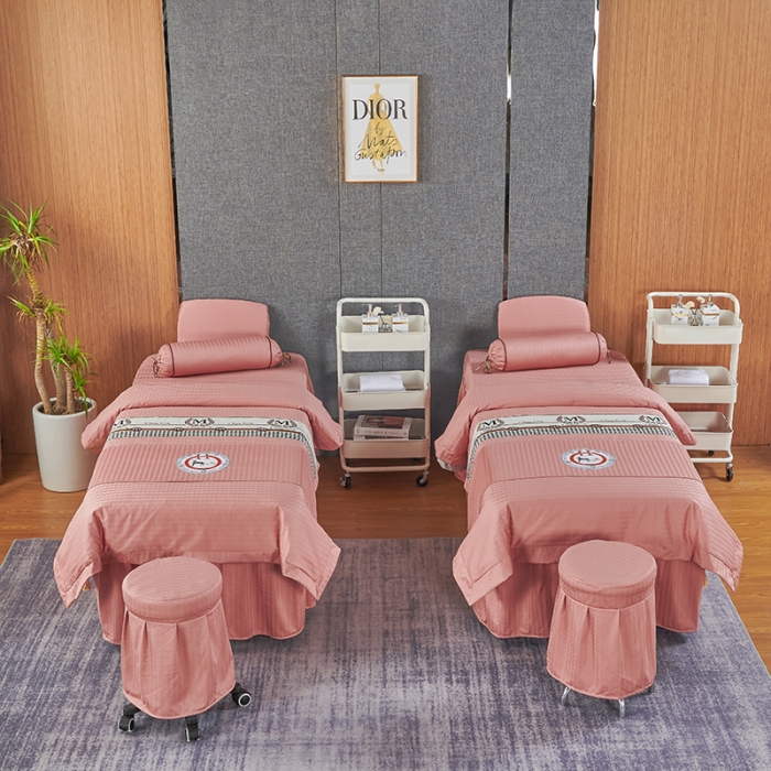 91家纺网 家纺一手货源 找家纺 不打烊家纺 2022新款焕彩尼美容床罩系列套件-如约而至 如约而至-玉色