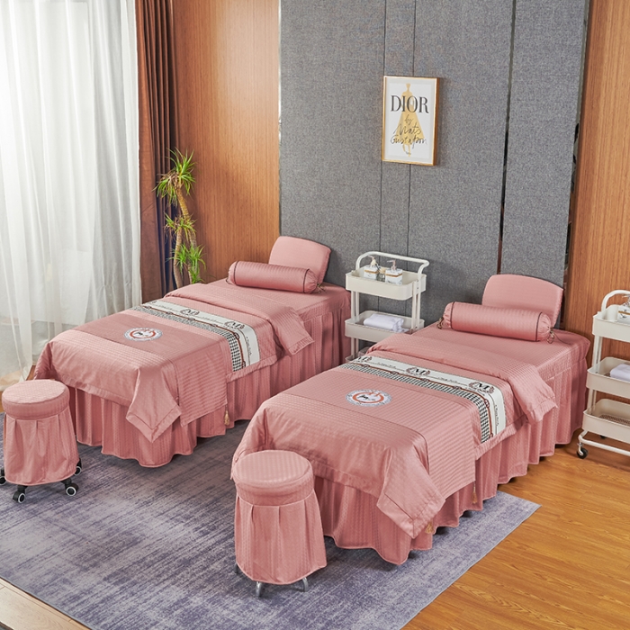 91家纺网 家纺一手货源 找家纺 不打烊家纺 2022新款焕彩尼美容床罩系列套件-如约而至 如约而至-玉色