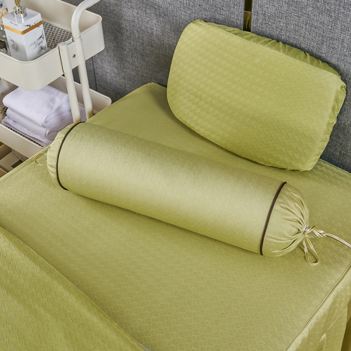 91家纺网 家纺一手货源 找家纺 不打烊家纺 2022新款焕彩尼美容床罩系列套件山清水秀-果绿