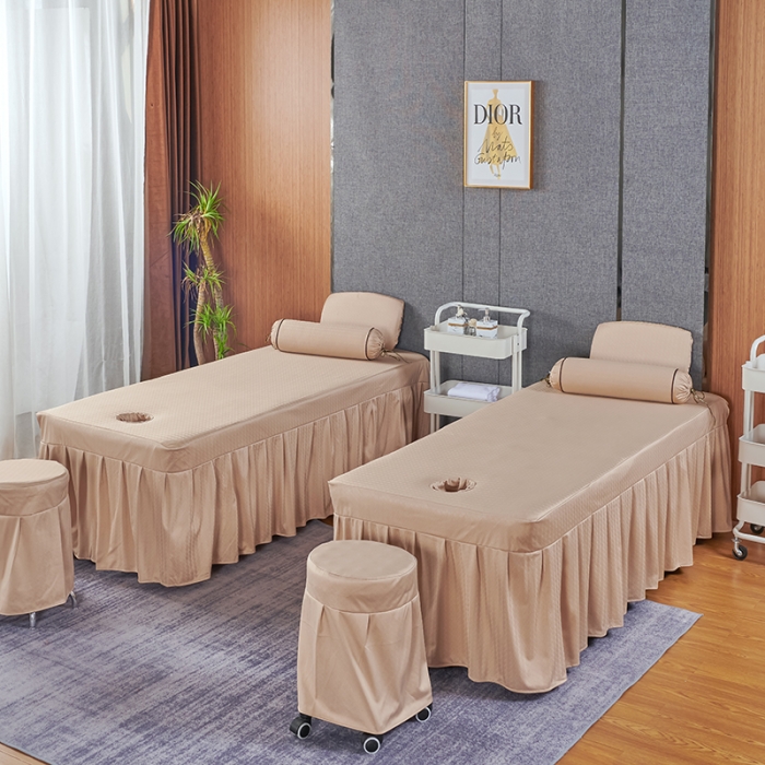 91家纺网 家纺一手货源 找家纺 不打烊家纺 2022新款焕彩尼美容床罩系列套件山清水秀-驼色