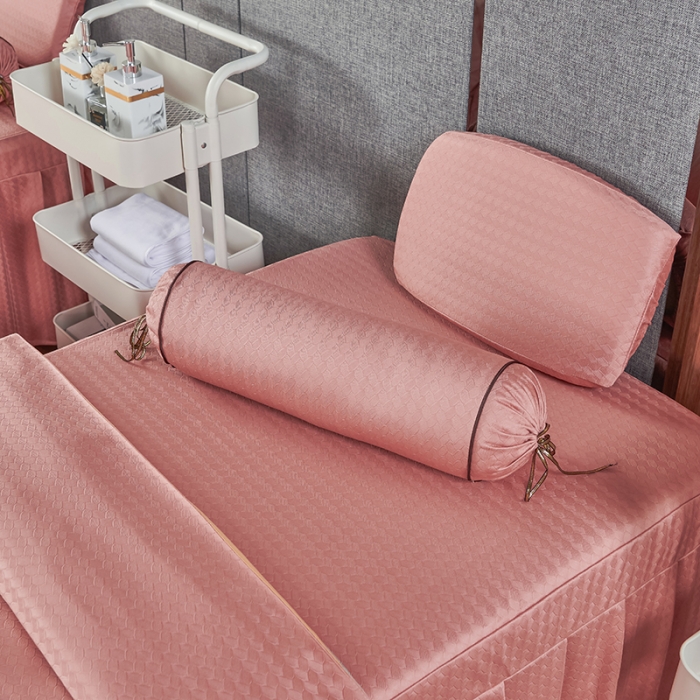 91家纺网 家纺一手货源 找家纺 不打烊家纺 2022新款焕彩尼美容床罩系列套件山清水秀-玉色