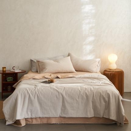 91家纺网 家纺一手货源 找家纺 （总）莱宁被业 2023新款无印风A类色织水洗天丝棉夏被