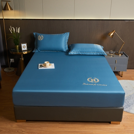 91家纺网 家纺一手货源 找家纺 冰丝床笠单件可水洗夏天床罩防尘罩轻奢床套罩床垫套罩全包三件套