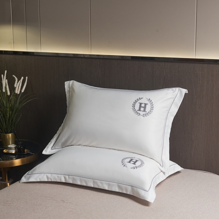 91家纺网 家纺一手货源 找家纺 水洗真丝枕套单人枕套刺绣加密枕芯学生宿舍家用48x74一对装 夏月-芝兰紫（一对）