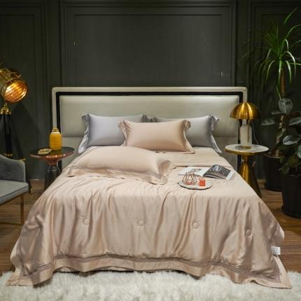 榻尚 2023新款TS-天丝夏被四件套系列-柏曼系列 -茶金