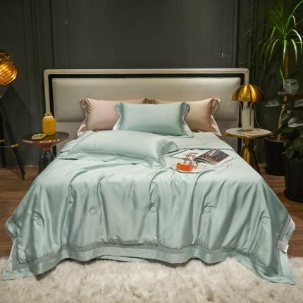 榻尚 2023新款TS-天丝夏被四件套系列-柏曼系列 -水绿