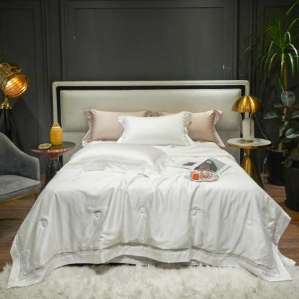 榻尚 2023新款TS-天丝夏被四件套系列-柏曼系列 -云白