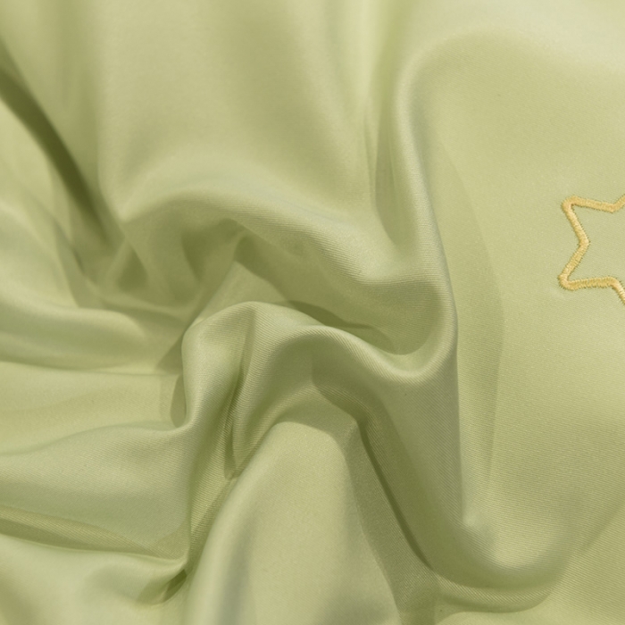 91家纺网 家纺一手货源 找家纺 艾米 2025新款春夏水洗真丝四件套-星月 薄荷绿