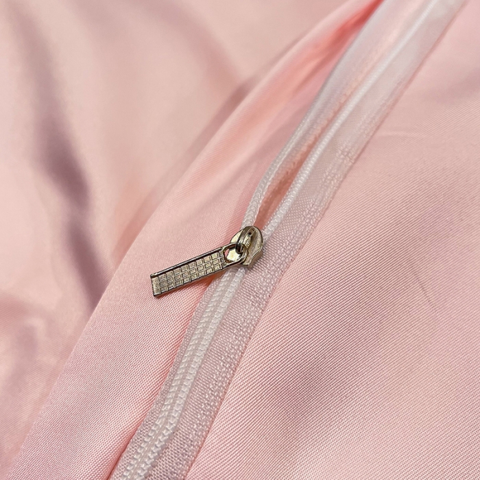 91家纺网 家纺一手货源 找家纺 艾米 2025新款春夏水洗真丝四件套-星月 粉玉