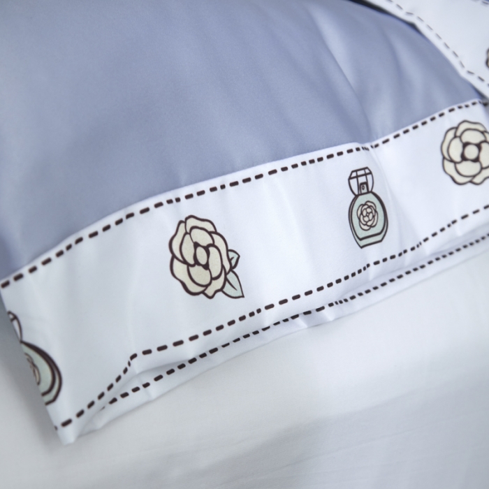 91家纺网 家纺一手货源 找家纺 凡客家居2022新款水洗天丝薄荷纤维山茶花赫本夏被赫本-湖蓝